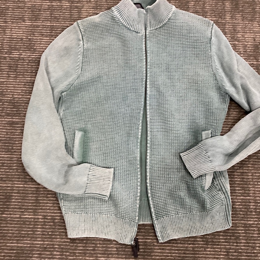 COPY - Multi stitch cardigan sweater in  acid wash